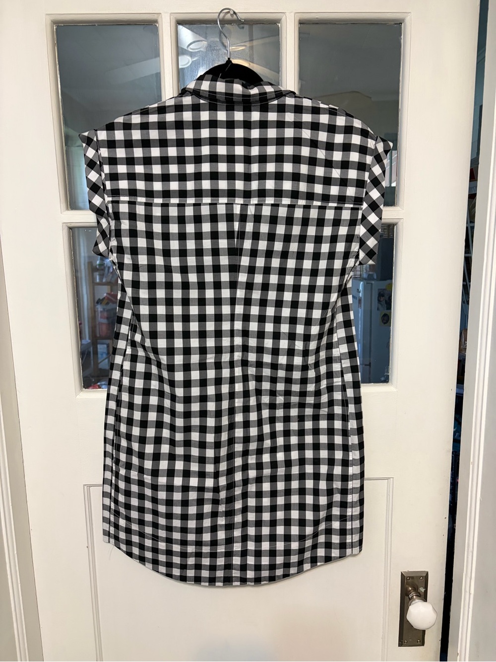 J. Crew Black and White Gingham Shirt Dress - Picture 2 of 3